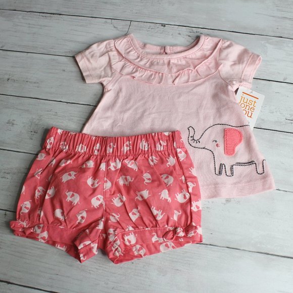 Carter's Baby Girl's Summer Top Bubble Shorts Set Size 3 Months - Picture 1 of 8